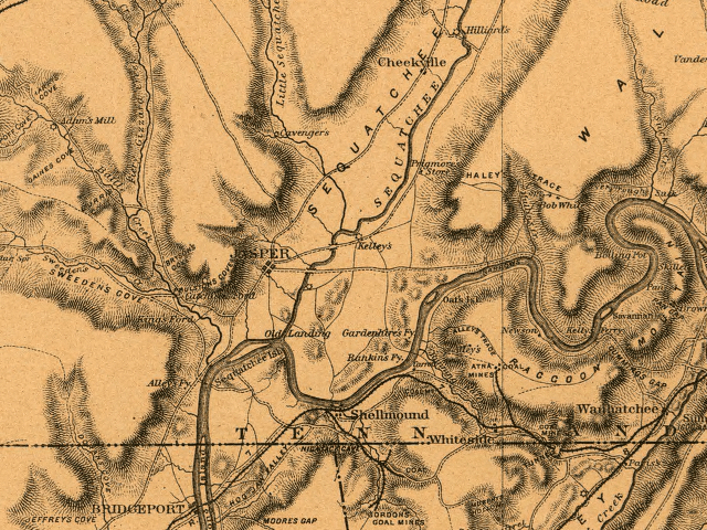 1865 Army map of Marion County