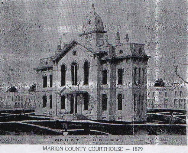 The first Marion County Courthouse