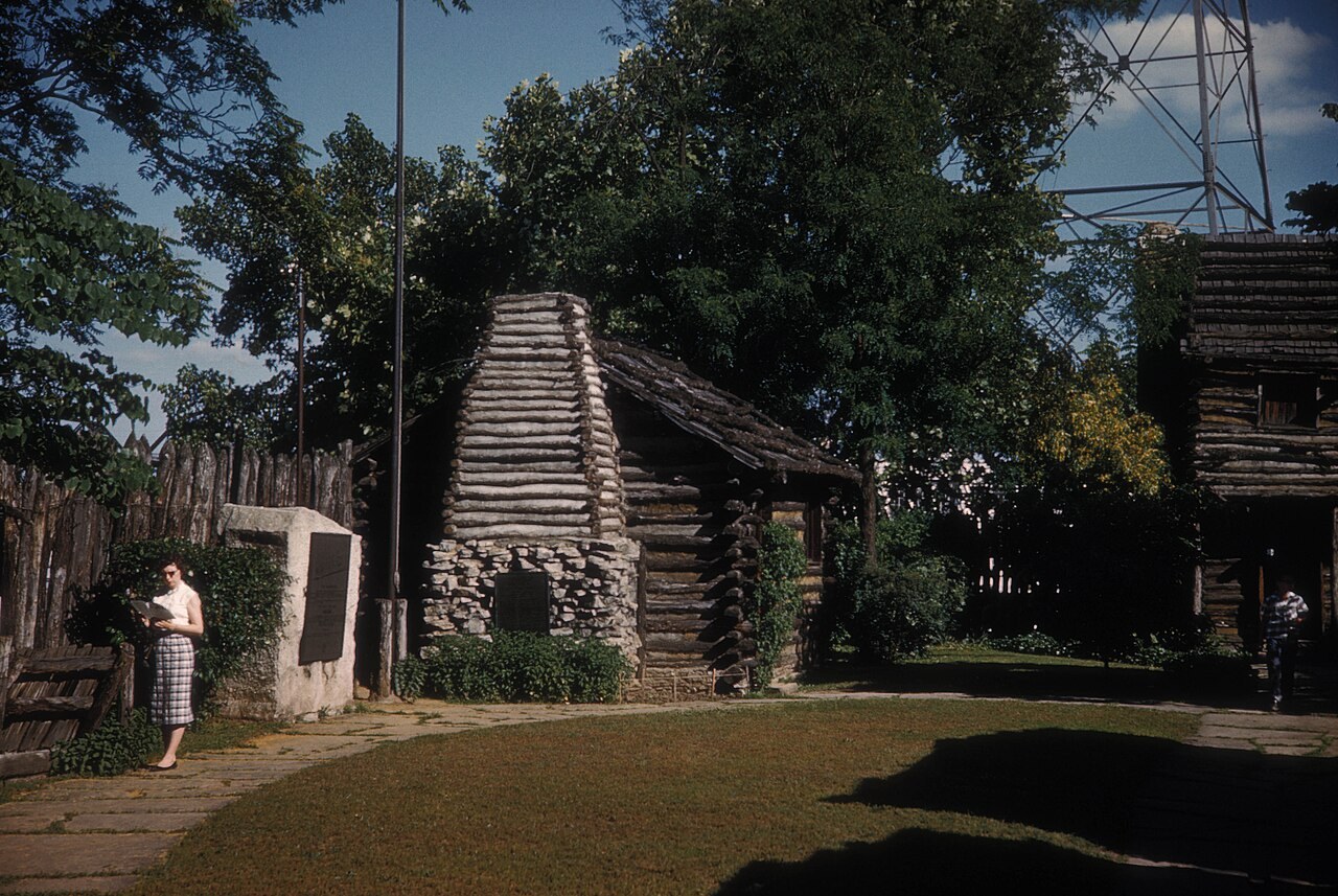The reconstructed Fort Nashborough in Nashville