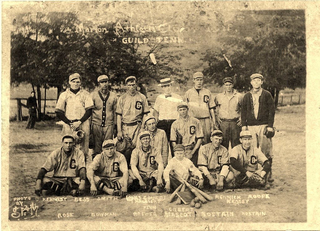 The Marion Athletic Club baseball team at Guild, Tennessee, 1912