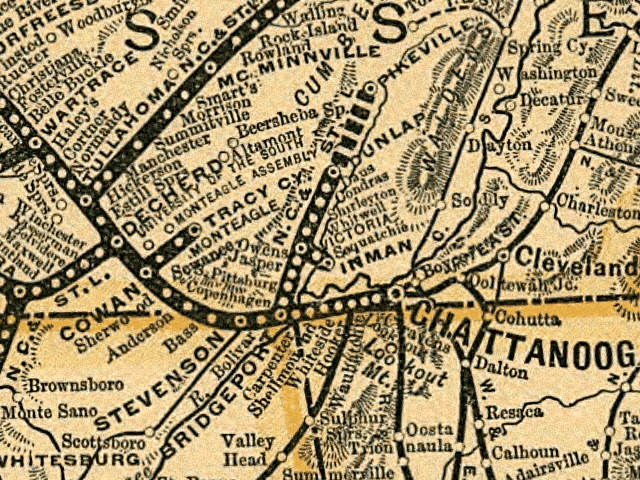 Map of Marion County railroad lines