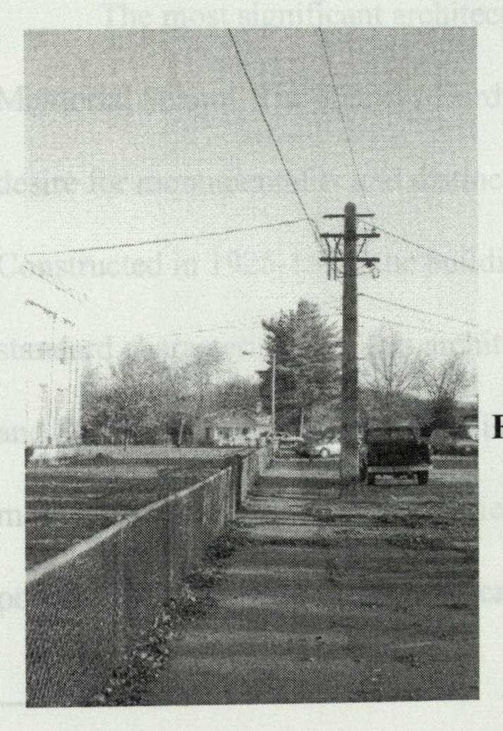 Cement utility pole in Richard City
