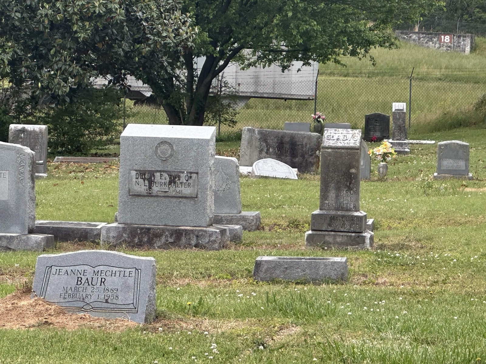 Headstones at the Richard City cemetery