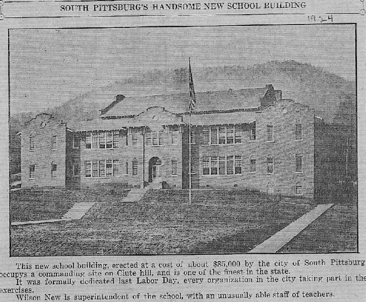 South Pittsburg High School building, 1924